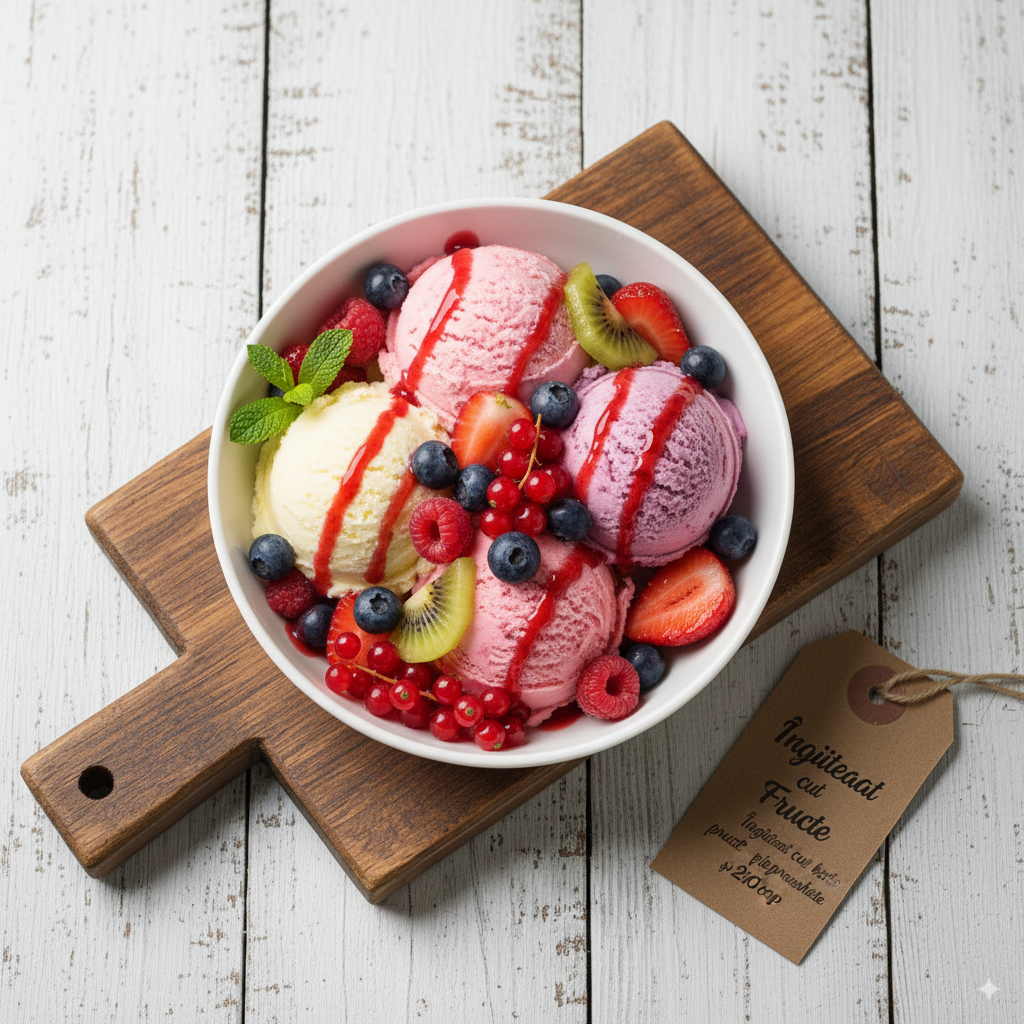 Înghețată cu asorti de fructe